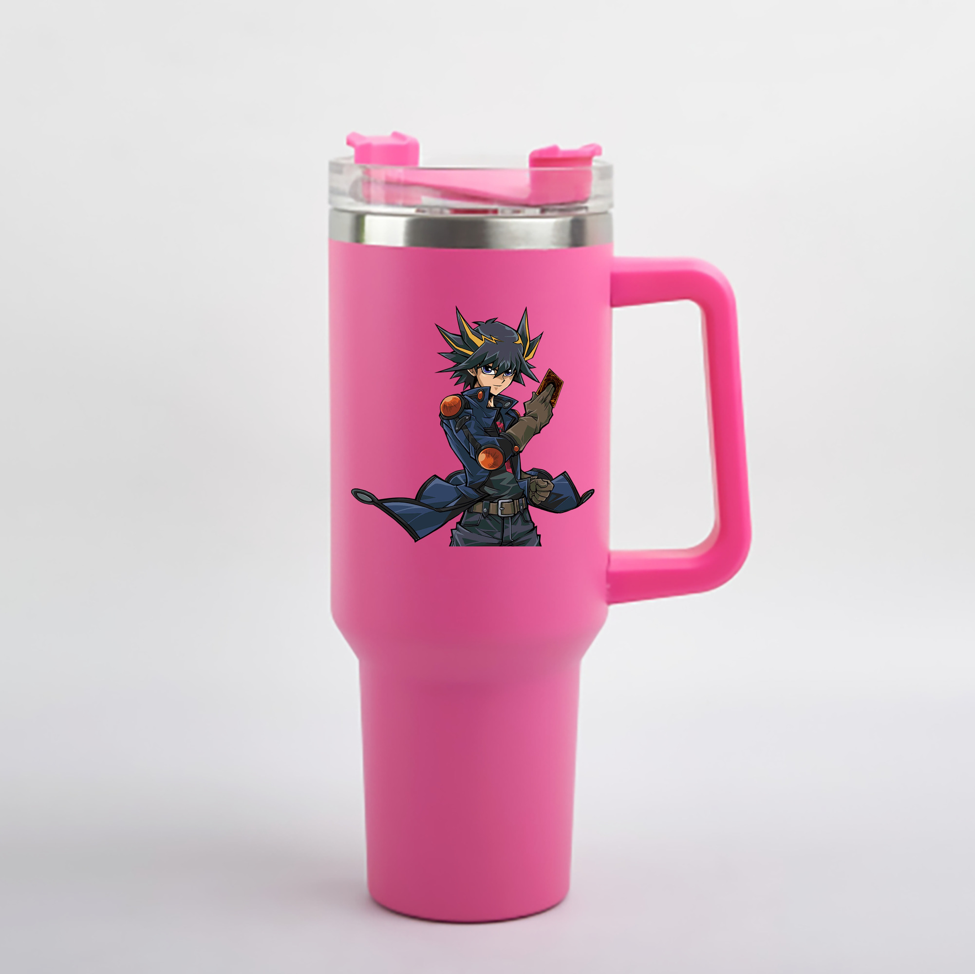 （画像用） 遊☆戯☆王 Yu-Gi-Oh! 1200mL車用タンブラー - クリスタルステッカー（プラスチックストロー付き）